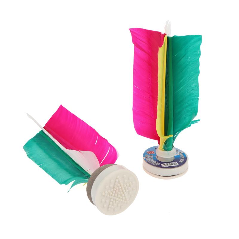 Feather Shuttlecock - Neue 6-teilige Spiel-Federbälle Trainings-Federbälle Gänsefeder Naturkautschuk-Sohle