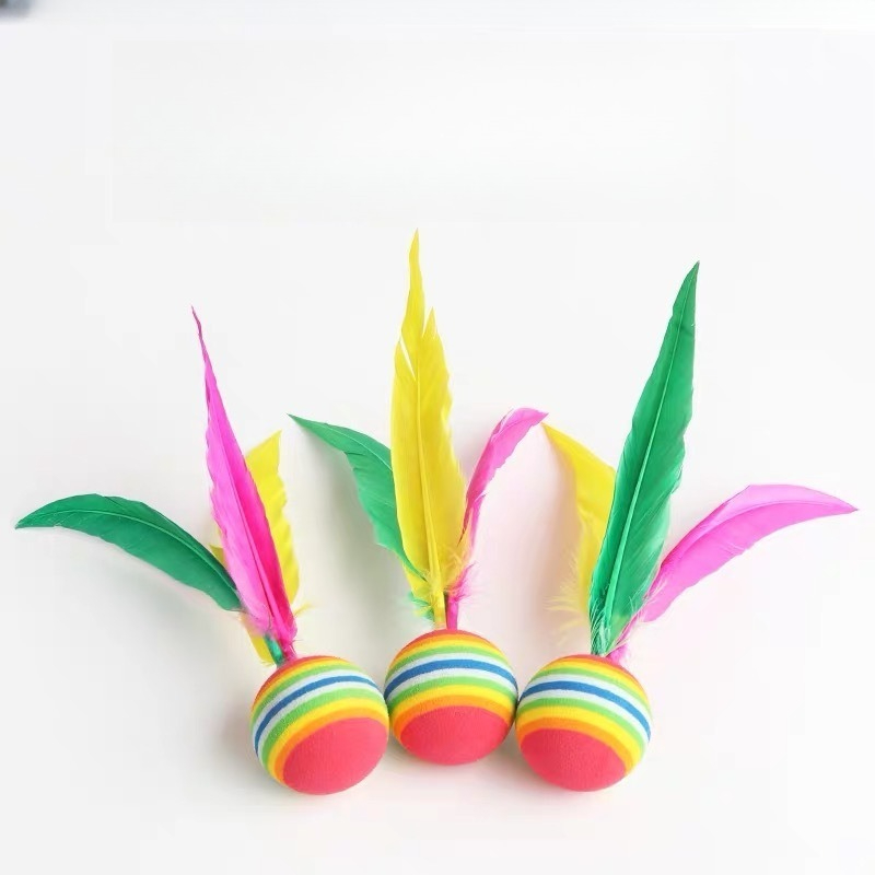 Badminton Shuttlecock - 5-teiliges Jazzminton Outdoor-Badmintonball-Set, Kinder-Gummi-Federball, Strandspiel für