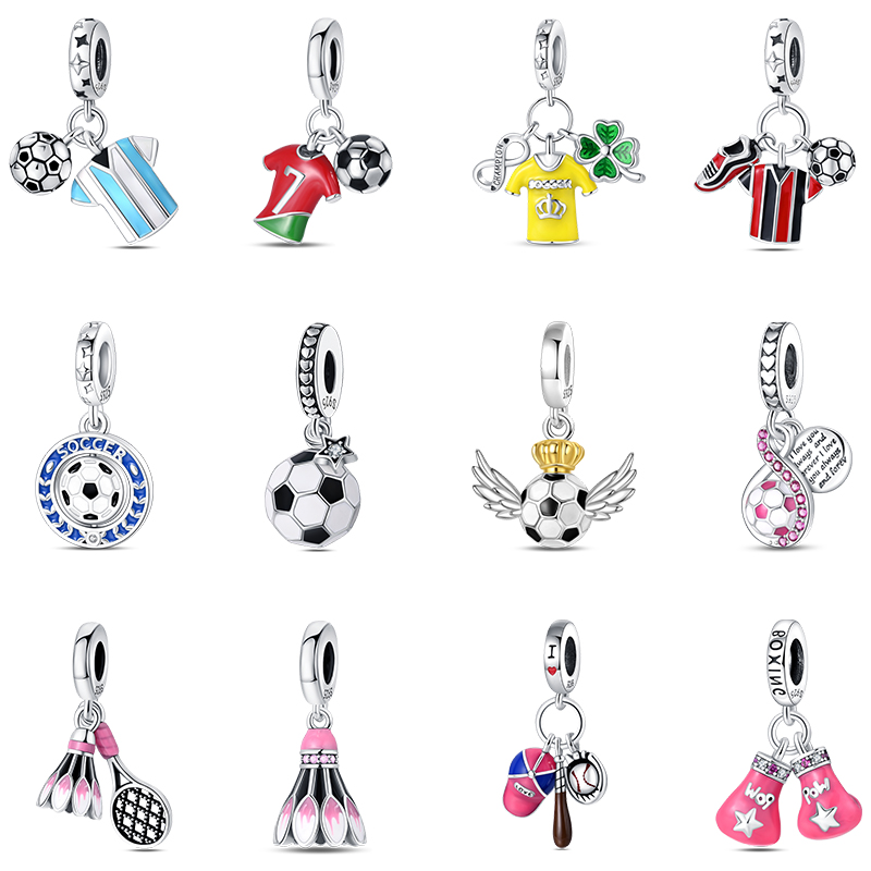 Modisches 925er Silber-Fußball – Badminton Materi Bewertung und Preis